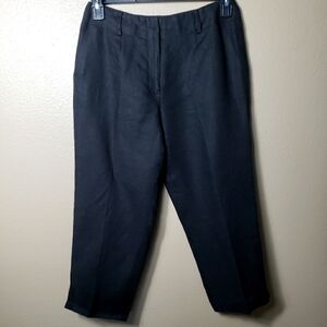 Talbots Petite Irish Linen High Rise Crop Pants-Size 8P